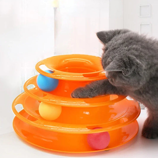 Turntable Roller Interactive Tower Cat Toy