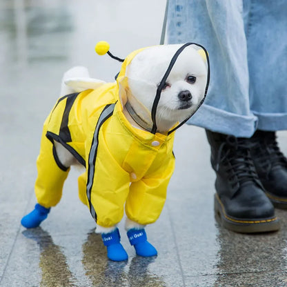 Waterproof Puppy Dog Raincoats With Hood