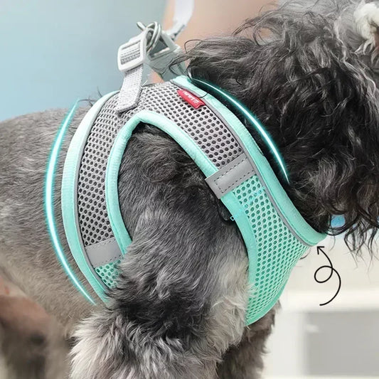 Reflective and Breathable Adjustable Dog Harnesses