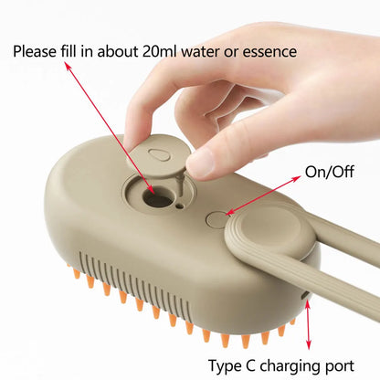 Pet Grooming Comb with Electric Spray